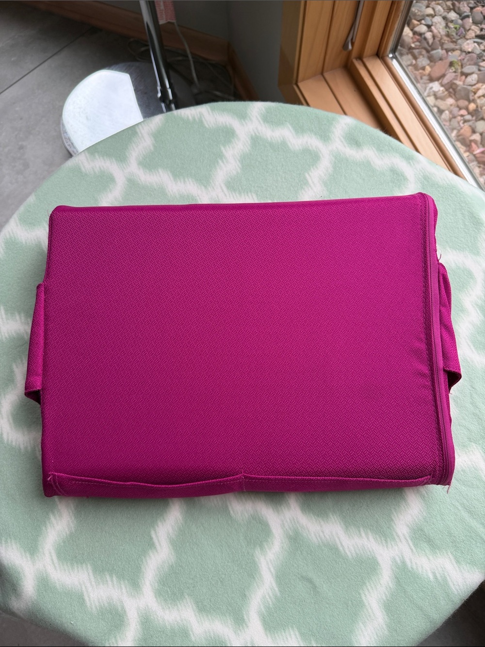 Bright Magenta Laptop Pillow Stand with Hollow Core Sleeve